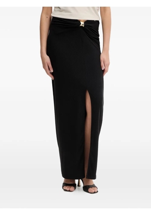 GUESS USA ruched front-slit skirt - Black