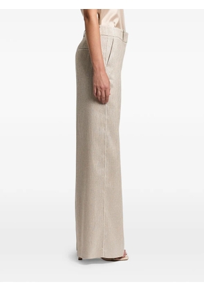 Peserico herringbone-pattern wide-leg trousers - Neutrals