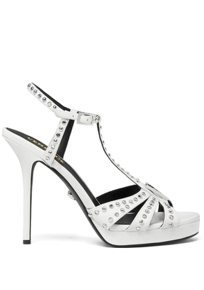 Versace 120mm studded platform sandals - White