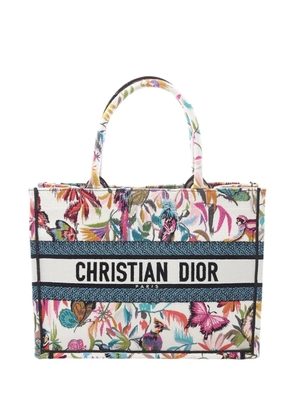 Christian Dior Pre-Owned 2010-2026 Medium Embroidered Canvas Book tote bag - White