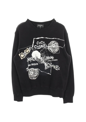 CHANEL Pre-Owned 1986-1988 grafitti-printed sweatshit - Black