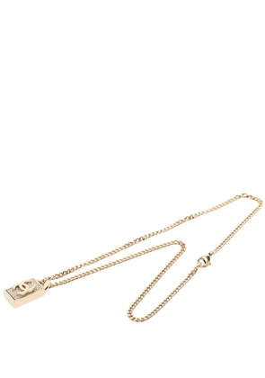 CHANEL Pre-Owned 2021 CC Gold Plated Strass Necklace Pendant costume necklace
