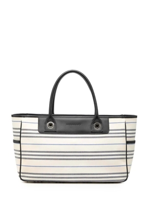 Burberry Pre-Owned 2000-2017 Striped Canvas handbag - White