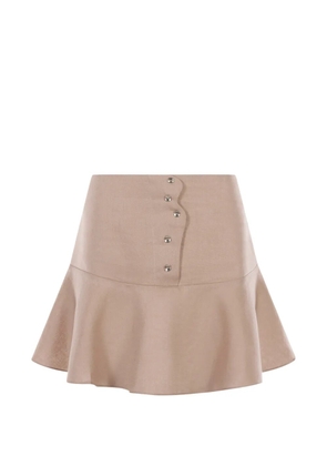 Mia Peculiar flounce-hem mini skirt - Neutrals
