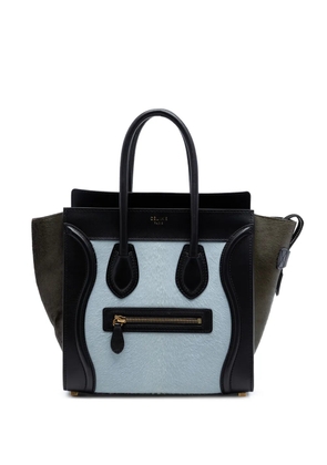 Celine Pre-Owned 2013 Micro Tricolor Pony Hair Luggage tote bag - Blue