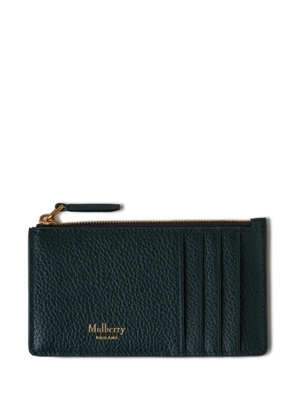 Mulberry Continental logo-stamp card holder - Green