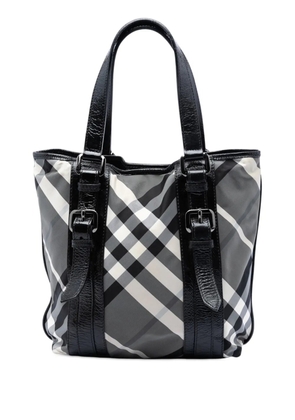 Burberry Pre-Owned 2000-2017 Small Beat Check Nylon Victoria tote bag - Grey