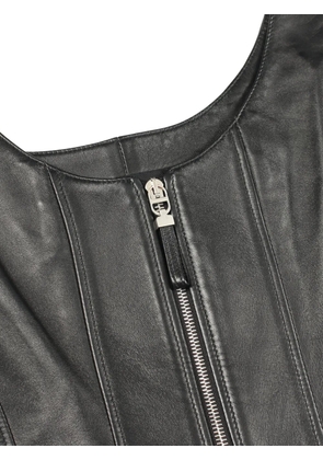 Christian Dior Pre-Owned 2010s zip-up leather top - Black