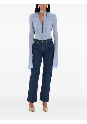 MANURÍ Suki pleated bodysuit - Blue