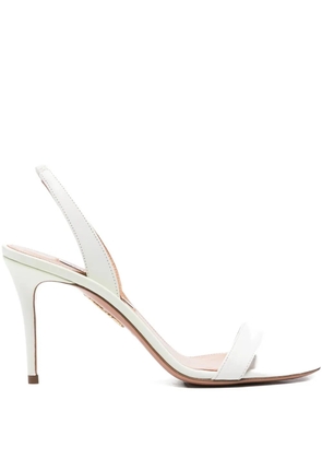 Aquazzura 90mm So Nude slingback leather sandals - White