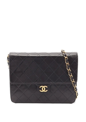 CHANEL Pre-Owned 1997-1999 Matelassé Single Flap lambskin shoulder bag - Black