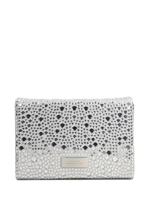 TWENTY FOURHAITCH Barceloneta crystal-embellished clutch bag - Silver