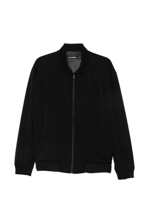Karl Lagerfeld ribbed-trim zip-up jacket - Black