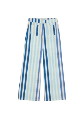 Emporio Sirenuse Adele ikat-stripe wide-leg palazzo pants - Blue