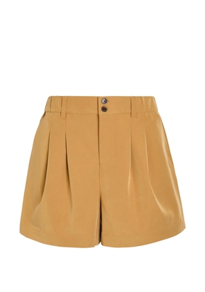 Varley Tansy pleated belt-loop shorts - Brown