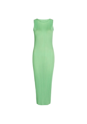Issey Miyake Pleats Please sleeveless maxi dress - Green