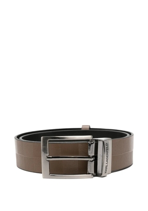 Karl Lagerfeld check-pattern belt - Brown