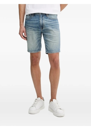 GUESS USA logo-patch denim shorts - Blue