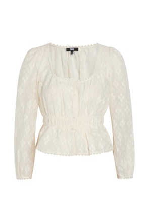 PAIGE Jay floral-jacquard blouse - Neutrals