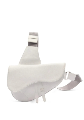 Christian Dior Pre-Owned 2010s Saddle leather body bag - White