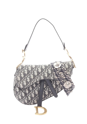 Christian Dior Pre-Owned 2010s Oblique Saddle two-way handbag - Neutrals
