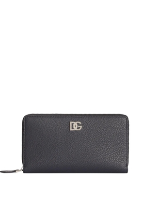 Dolce & Gabbana calfskin wallet with logo - Blue