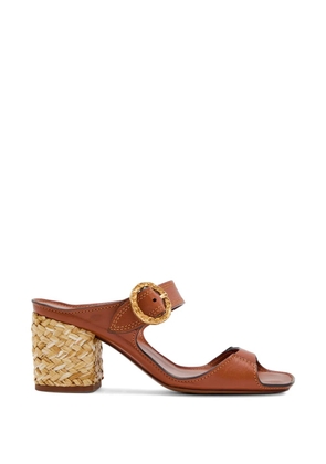 ZIMMERMANN Solena buckle-fastening woven-heel sandals - Brown