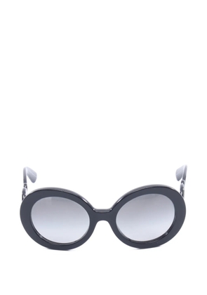 Prada Pre-Owned 2000s Baroque round sunglasses - Black