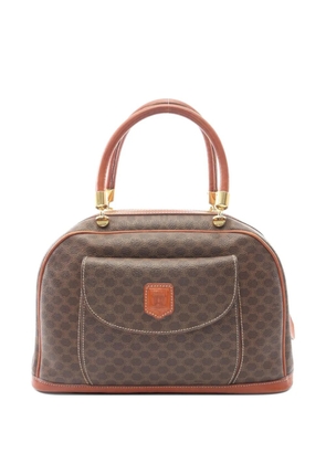 Celine Pre-Owned 2000s Macadam leather-trim handbag - Brown