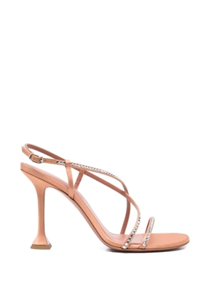 Amina Muaddi Sally crystal-embellished sandals - Neutrals