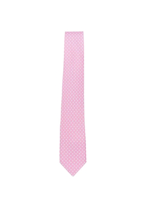Ferragamo Cyrus Gancini fish-print tie - Pink