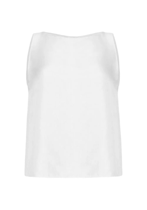 Adam Lippes Annie pleated silk top - White