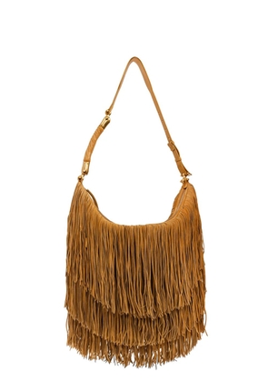 Balmain large fringe-trimmed leather tote bag - Neutrals