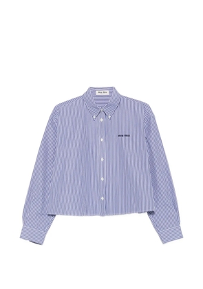 Miu Miu striped cropped shirt - Blue