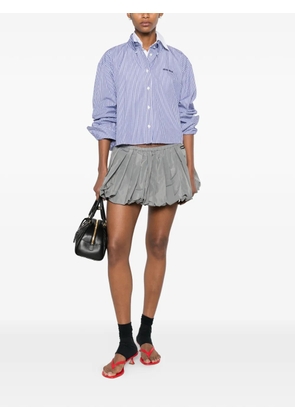 Miu Miu striped cropped shirt - Blue