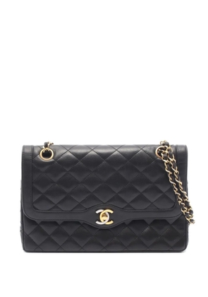 CHANEL Pre-Owned 1991-1994 matelassé double flap shoulder bag - Black