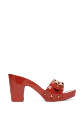 Scholl pescura cameron buckle-detail wooden sandals - Red