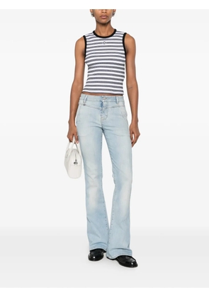 AMIRI striped ribbed-knit tank top - White