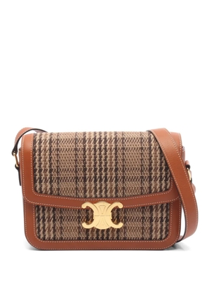 Celine Pre-Owned 2010s Triomphe tweed shoulder bag - Neutrals