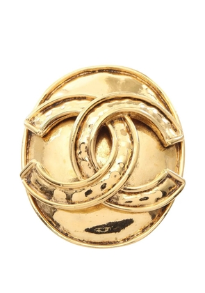 CHANEL Pre-Owned 1986-1988 Coco Mark brooch - Gold