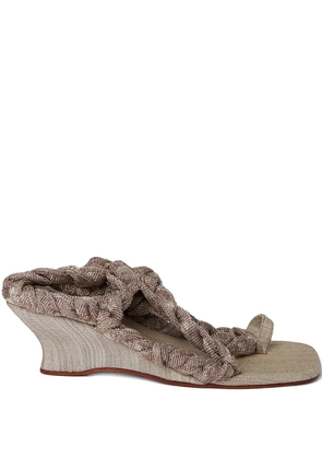 Isa Boulder rope-detailing sandals - Neutrals