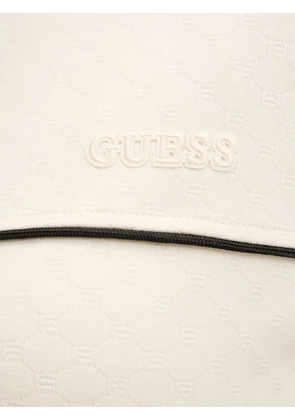 GUESS USA logo-embroidered piping sweatshirt - Neutrals