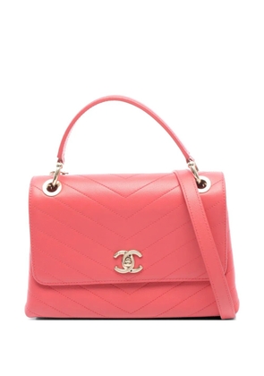 CHANEL Pre-Owned 2019 Chevron V-stitch tote bag - Pink