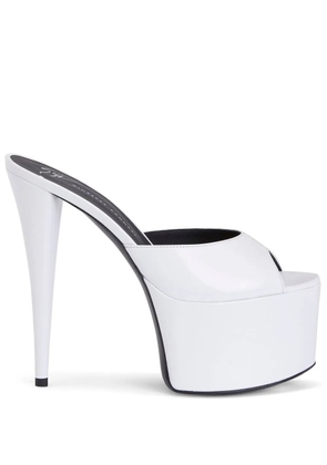 Giuseppe Zanotti 150mm GZ Aida platform sandals - White