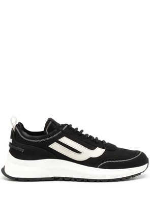 Bally logo-patch exposed-seam sneakers - Black