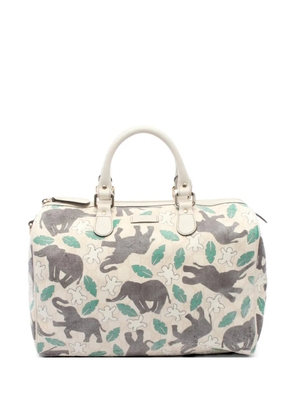 Gucci Pre-Owned 2000s GG Supreme elephant boston bag - Neutrals