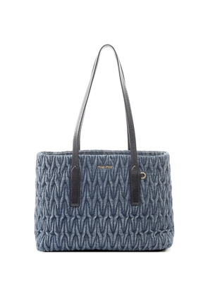 Miu Miu Pre-Owned 2000s matelassé denim tote bag - Blue