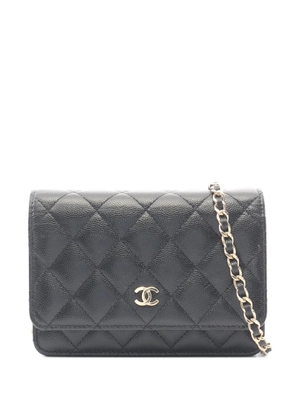 CHANEL Pre-Owned 2020-2021 Matelassé Caviar crossbody bag - Black