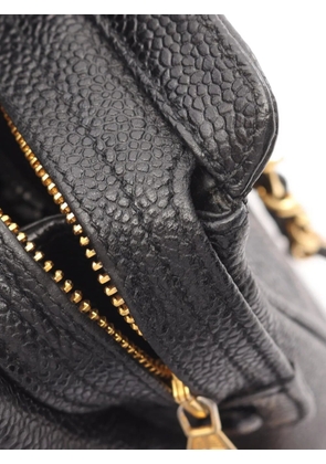 CHANEL Pre-Owned 1994-1996 triple Coco Mark chain shoulder bag - Black