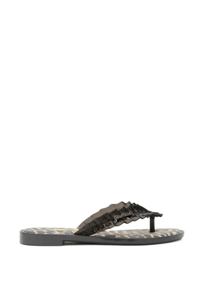 GANNI x Melissa leopard-print flip-flops - Black